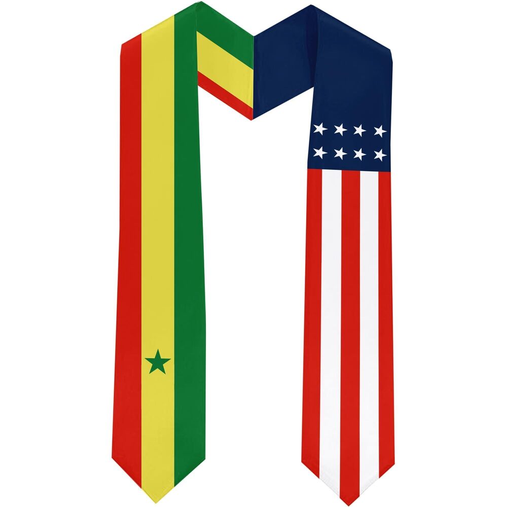 1957 Senegal Flag International Students Graduation Sash Stole Scarves 180